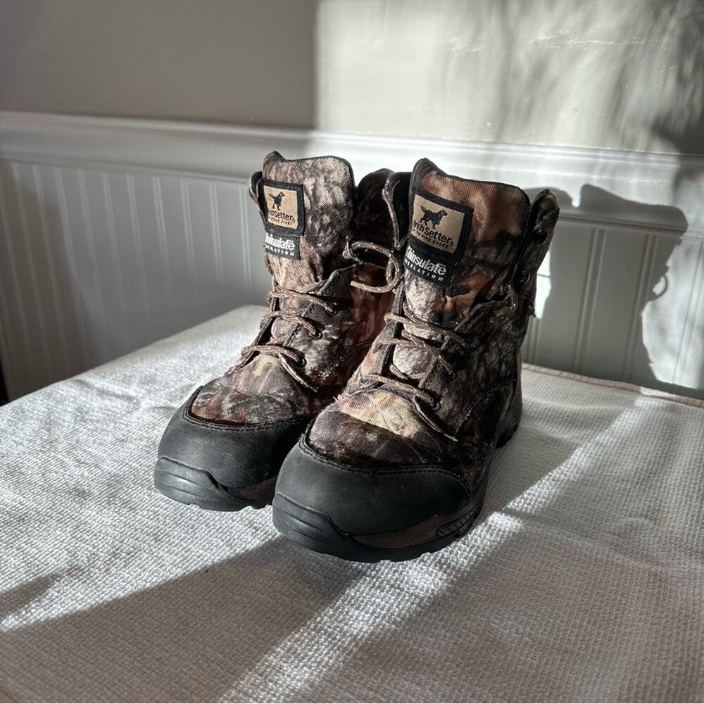 Irish Setter Boys Outdoor Hiking Hunting Camo Boots Youth Size 6